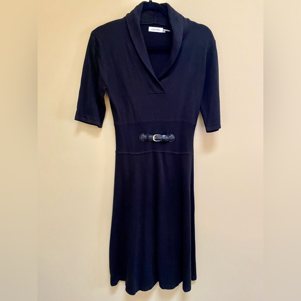 Calvin Klein Black sweater dress, size small